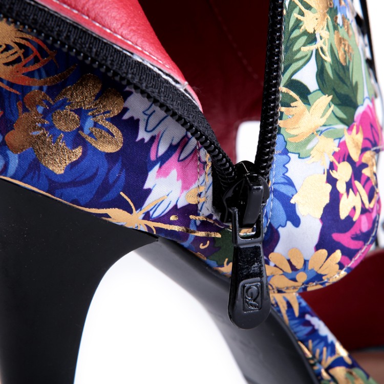 Sweet Roman Style Peep Toe Stiletto Heel Sandals Boots