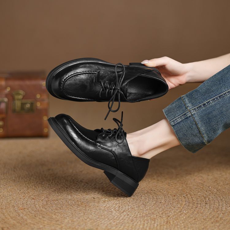 20241225276565042_750.jpg Deep Mouth Flat Shoes with Block Mid Heel and Round Toe - Style g.html