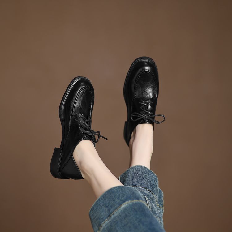 20241225276565043_750.jpg Deep Mouth Flat Shoes with Block Mid Heel and Round Toe - Style g.html