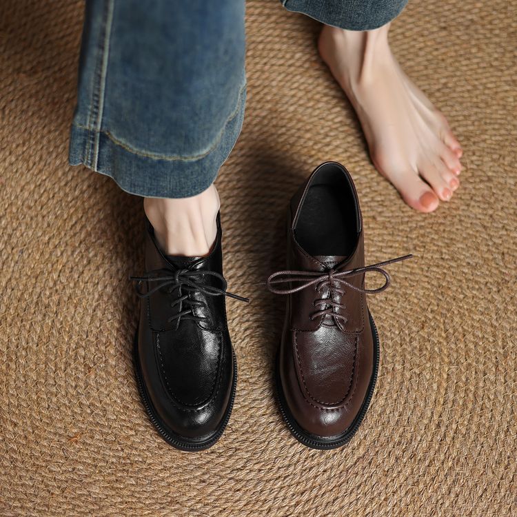 20241225276565046_750.jpg Deep Mouth Flat Shoes with Block Mid Heel and Round Toe - Style g.html