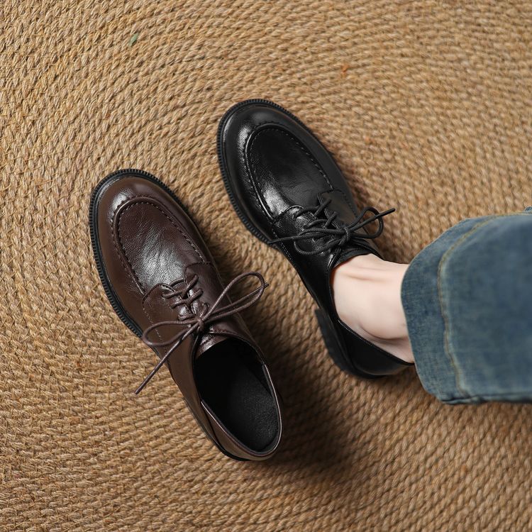 20241225276565047_750.jpg Deep Mouth Flat Shoes with Block Mid Heel and Round Toe - Style g.html