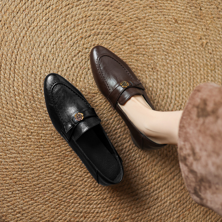 20250109465977050_750.jpg Deep Mouth Single Shoes with Microfiber Upper and Round Toe