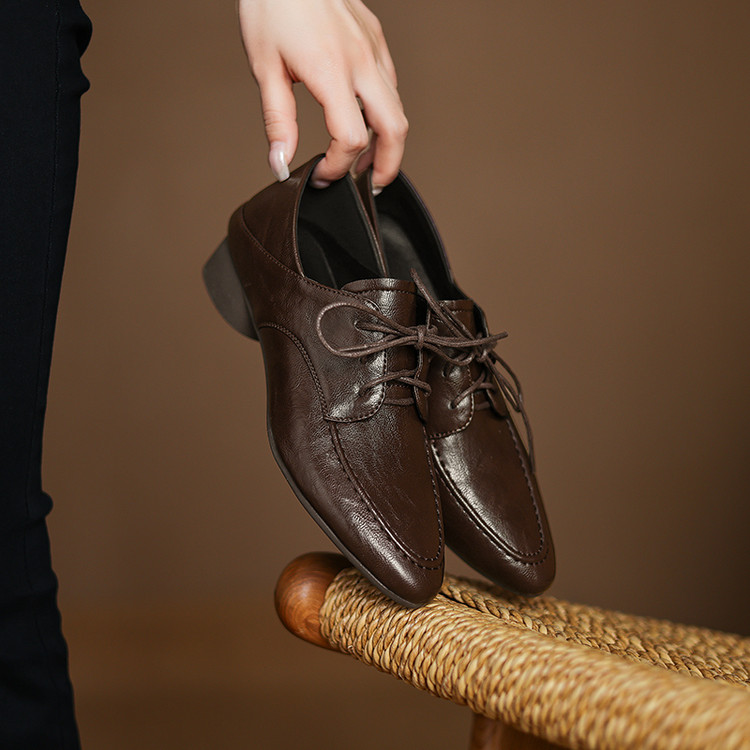 Deep Mouth Pointed Toe Chunky Mid Heel Shoes - Style i.html