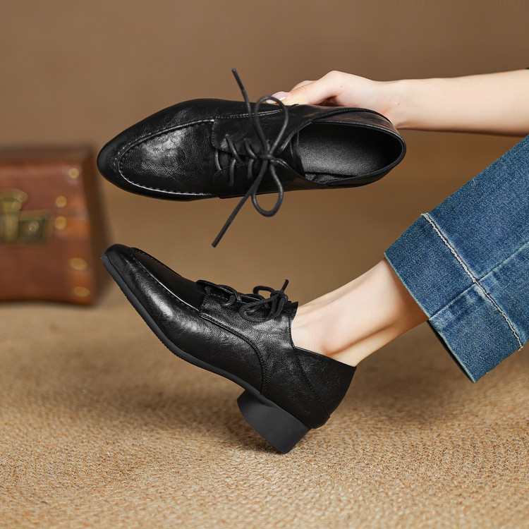 Deep Mouth Pointed Toe Chunky Mid Heel Shoes - Style i.html
