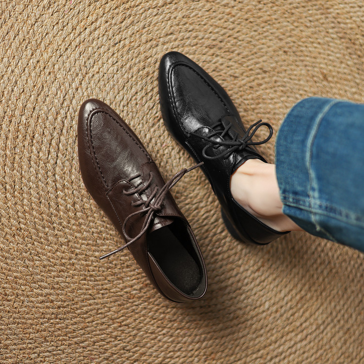Deep Mouth Pointed Toe Chunky Mid Heel Shoes - Style i.html