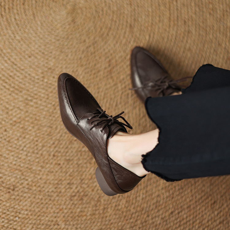 Deep Mouth Pointed Toe Chunky Mid Heel Shoes - Style i.html