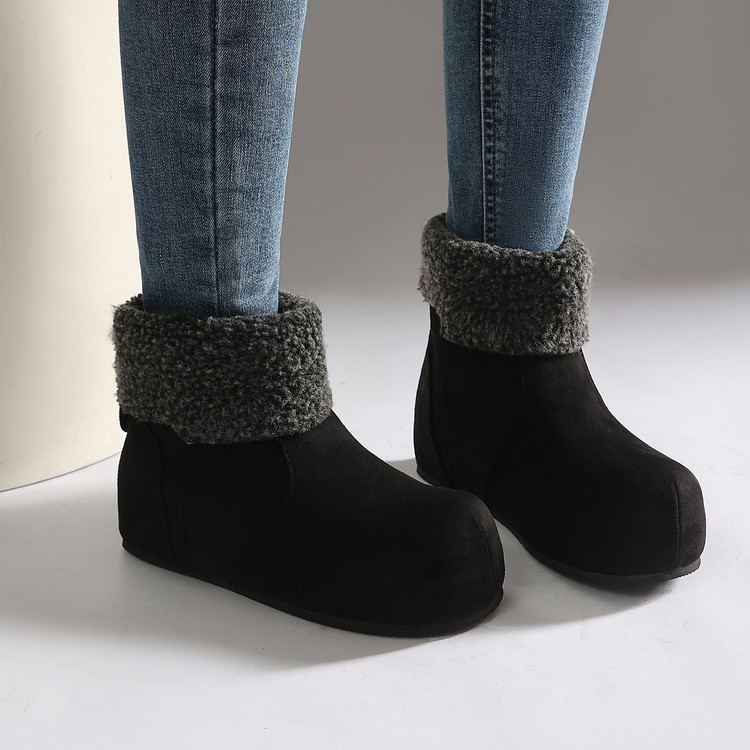 Knight Boots Suede Mid Heel Winter Pull On